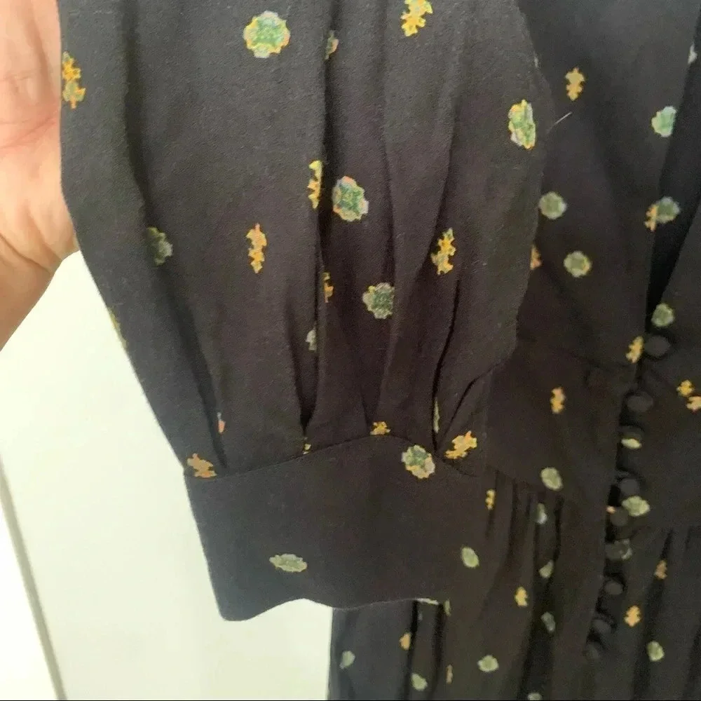 Free People Love Grows Long Sleeve Keyhole Romper Garden Print Size XS